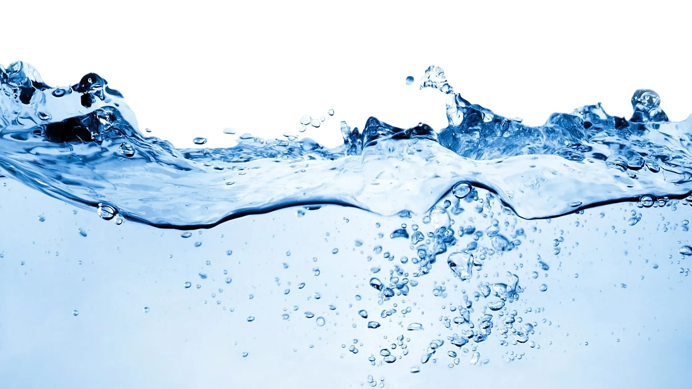 Image of waves or ripples in electrolyzed water
